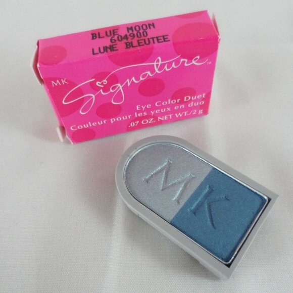 BLUE MOON Dual Eye Color Shadow - 2 shades - Silver Teal Blue - Picture 1 of 1